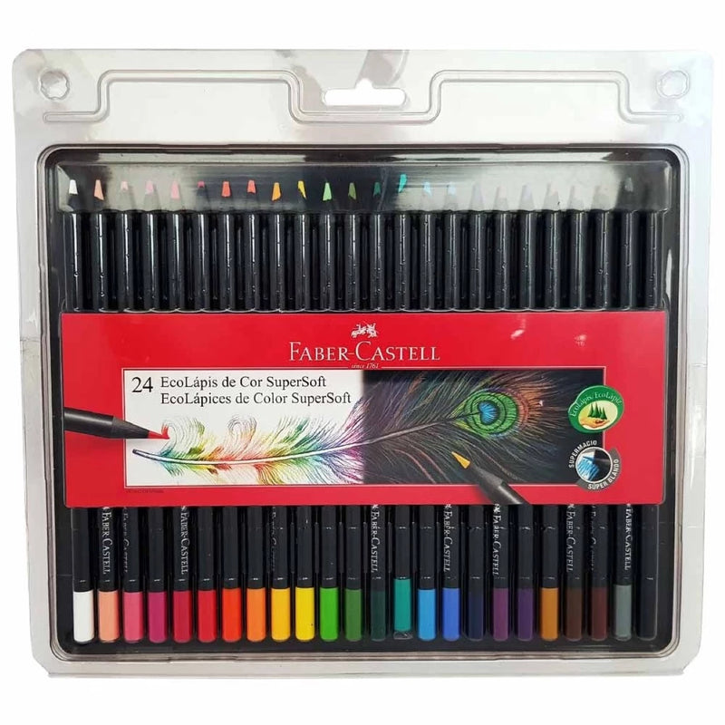 Lápis de Cor 24 Cores SuperSoft Faber Castell