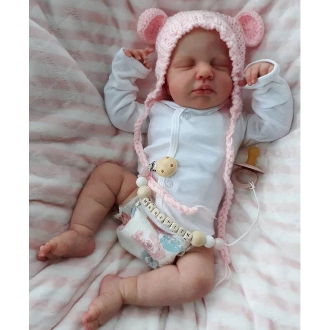 Bebê Reborn Menina Inteiro Vinil Siliconado – Realista 47cm