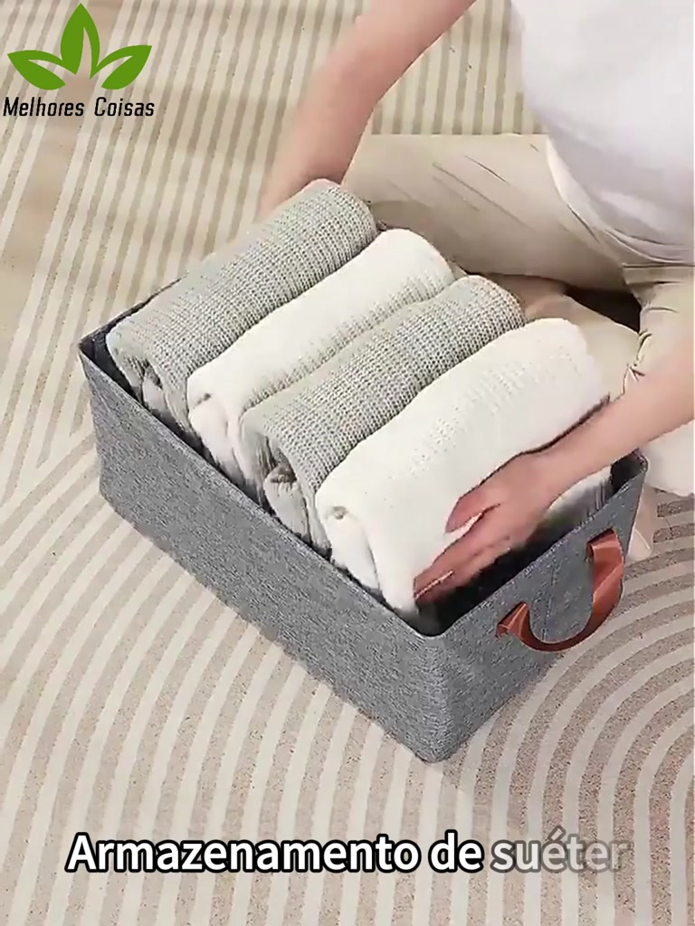 Caixa De Armazenamento De Roupas Arrumados Grade Para Íntimas E Calças