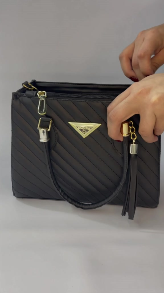 Bolsa Feminina Lorena Média Shopbag Bordada Linea Lançamento