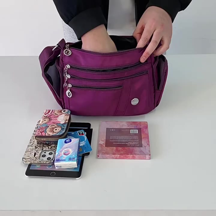 Bolsa Feminina Transversal Impermeável Nylon Tiracolo Boa Qualidade Compacto xiuxianxilie ref: b112