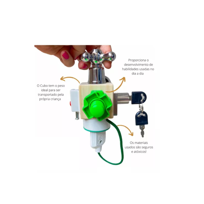 Brinquedo Sensorial TEA Cubo Sensorial Montessori Brinquedo educativo desenvolvimento Motricidade/ Cubo de Atividades Crianças/ Brinquedo Antiestresse para crianças/ Brinquedo atividade diárias interação bebê / Brinquedos de Aprendizagem Infantil
