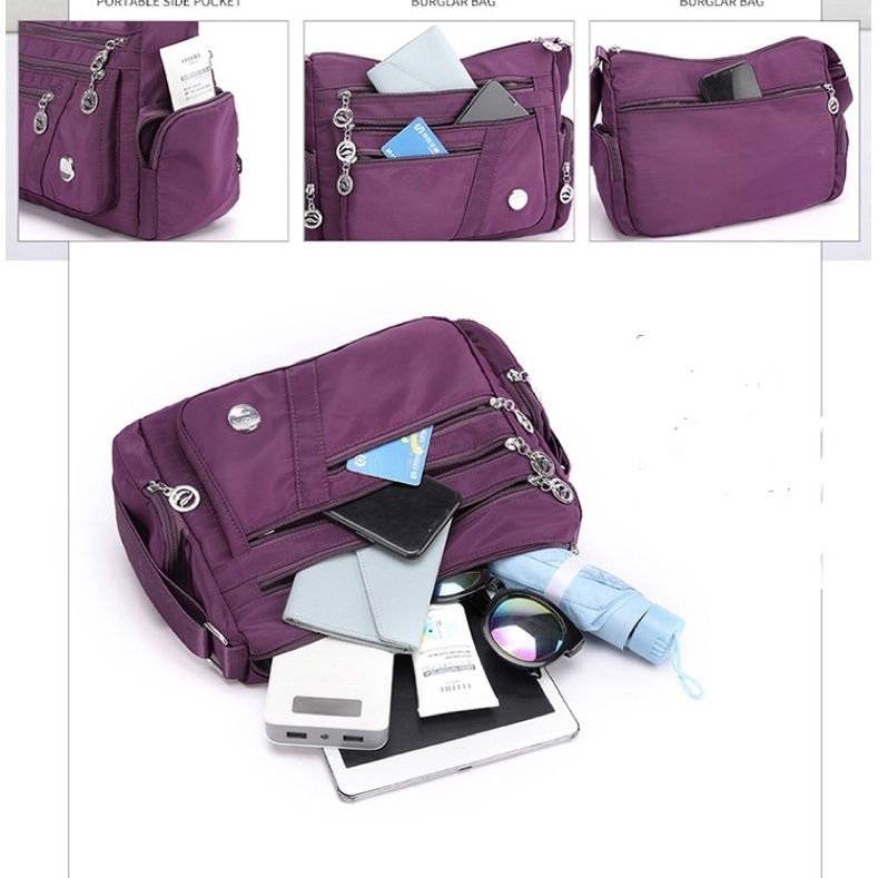 Bolsa Feminina Transversal Impermeável Nylon Tiracolo Boa Qualidade Compacto xiuxianxilie ref: b112