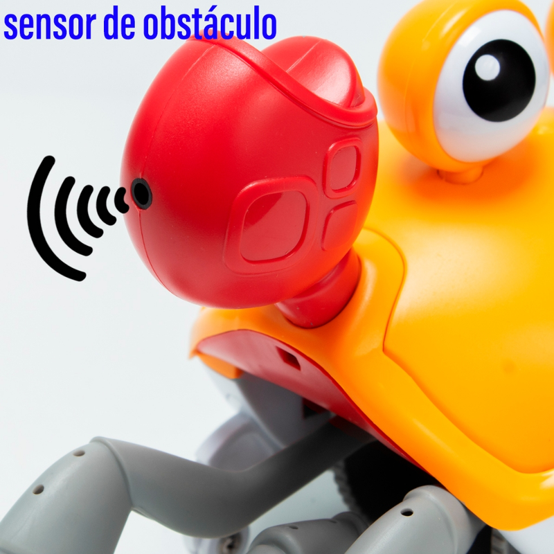 Caranguejo Brinquedo Fujão Sensor Dança E Som Anda C/ Sensor
