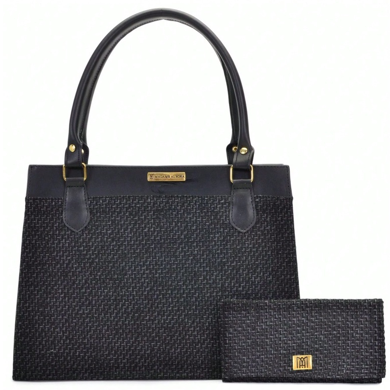 Bolsa Feminina Satchel Pasta Tote De Ombro + Carteira Feminina