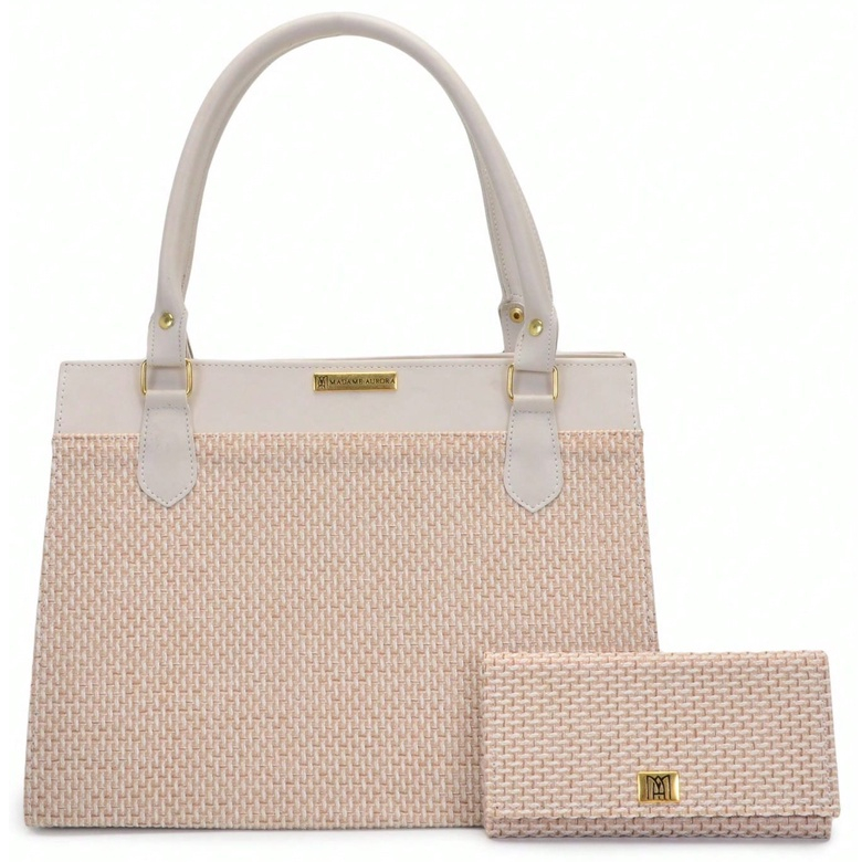 Bolsa Feminina Satchel Pasta Tote De Ombro + Carteira Feminina