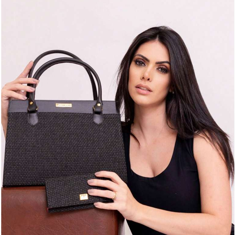 Bolsa Tote Madame Aurora + Carteira Feminina – Conjunto Sofisticado
