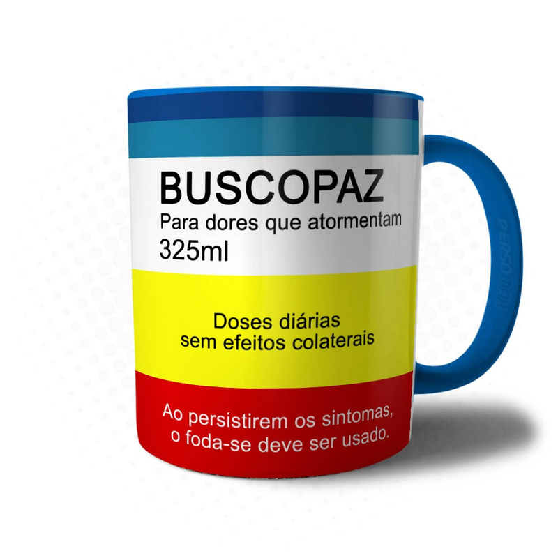 Caneca Buscopaz Meme – Xícara Criativa e Divertida para Presente