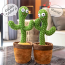 KIT1/KIT2 Cacto Dançante Falante Interativo com Som Musicas Repete Música, Dança, Luzes