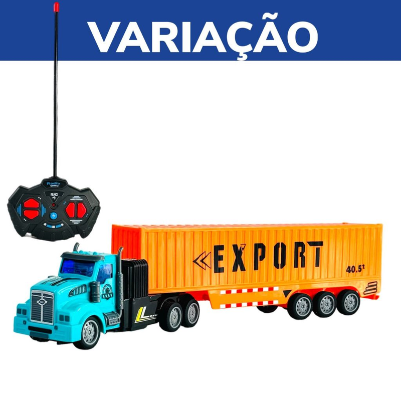 Caminhão Com Controle Remoto Recarregável Com Luz Modelos Peterbilt E Scania Carreta Volvo Bicudao