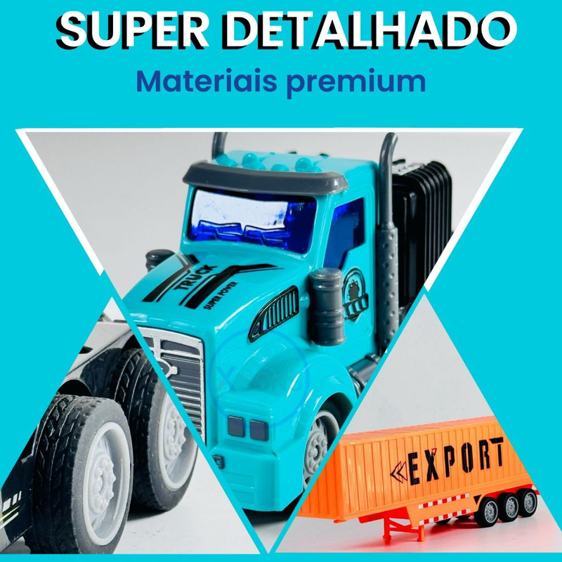 Caminhão Com Controle Remoto Recarregável Com Luz Modelos Peterbilt E Scania Carreta Volvo Bicudao