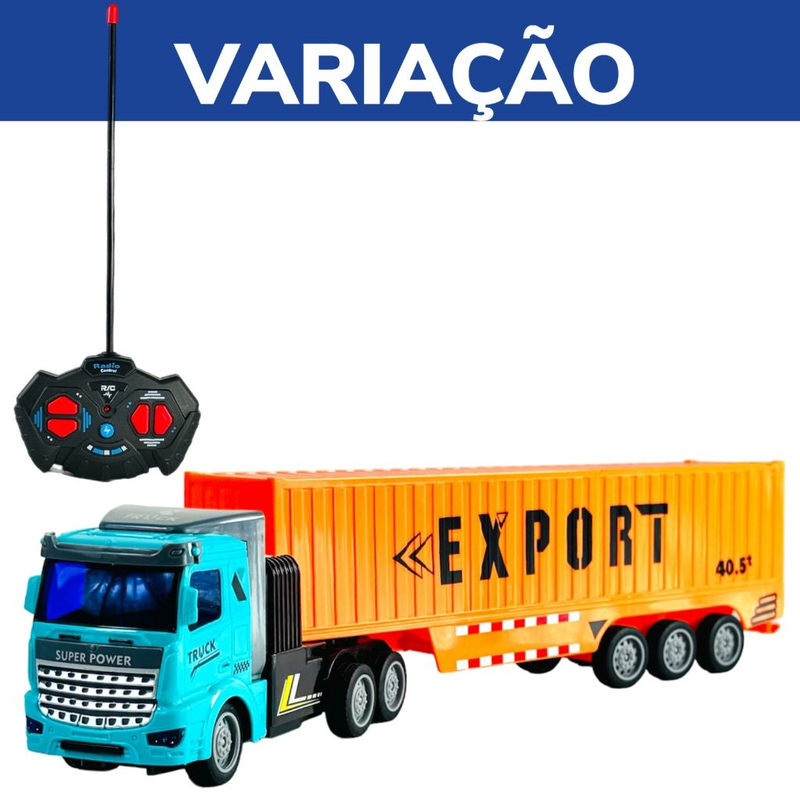 Caminhão Com Controle Remoto Recarregável Com Luz Modelos Peterbilt E Scania Carreta Volvo Bicudao
