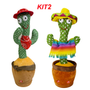 Cacto Dançante Falante Interativo – Repete, Dança, Toca Música e Acende Luzes