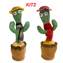 Cacto Dançante Falante Interativo – Repete, Dança, Toca Música e Acende Luzes