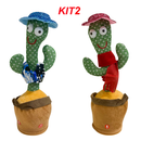 Cacto Dançante Falante Interativo – Repete, Dança, Toca Música e Acende Luzes