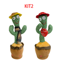 Cacto Dançante Falante Interativo – Repete, Dança, Toca Música e Acende Luzes