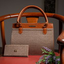 Bolsa Feminina Satchel Pasta Tote De Ombro + Carteira Feminina