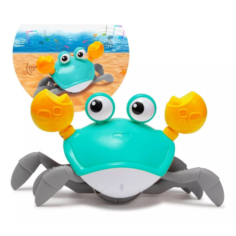 Caranguejo Brinquedo Fujão Sensor Dança E Som Anda C/ Sensor