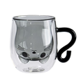 Caneca de vidro duplo em formato de gatinho 250ml