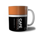 Caneca Café Pilha Caffeine Energy Geek Nerd Presente Criativo Amigo ou Amiga - Xícara Criativa