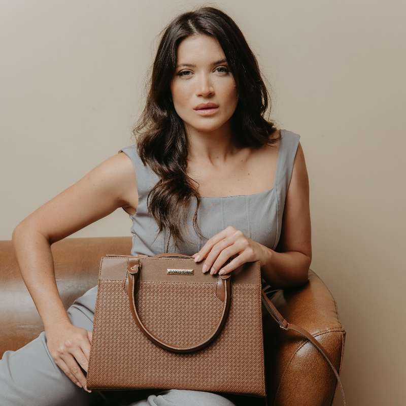 Bolsa Feminina Santorini Handbag com Alça transversal removível para ombro
