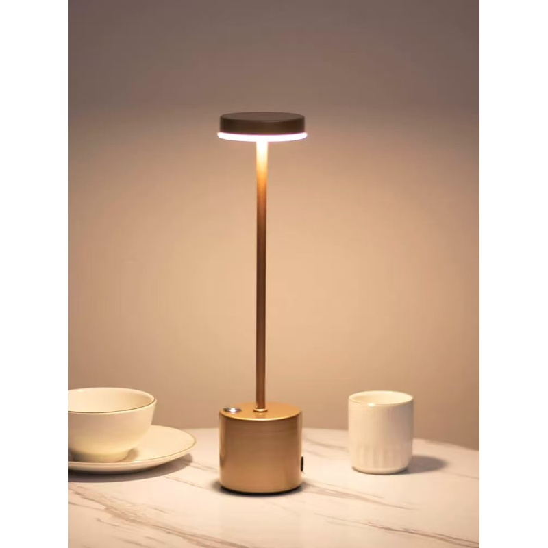 Luminária De Mesa Com Toque Recarregável LED Moderna Abajur Restaurante USB Para Leitura COD