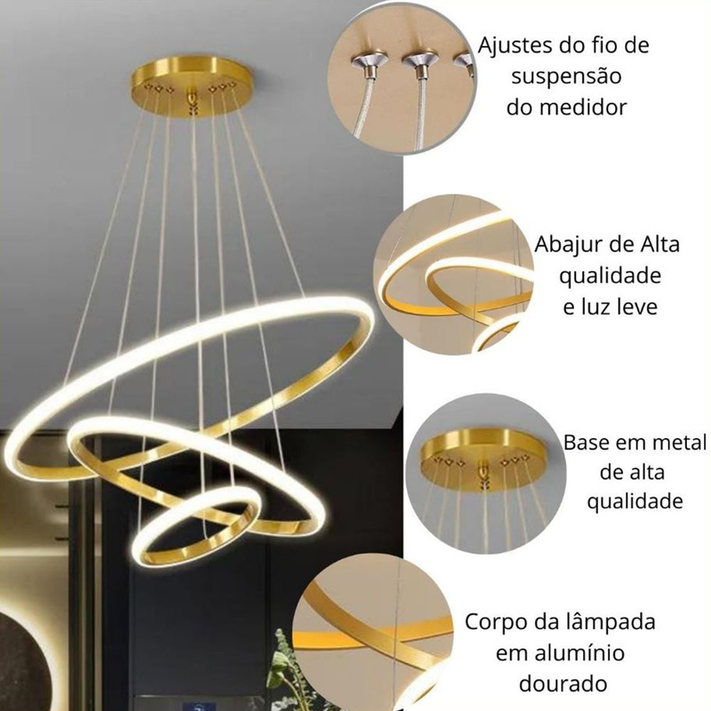 Lustre Para Sala Lustre Pendente Cozinha Luminária de Teto Led Nordic Moderno Decoração Para Sala