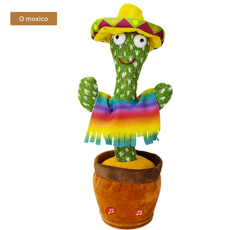 Cacto Dançante Falante Interativo – Repete, Dança, Toca Música e Acende Luzes