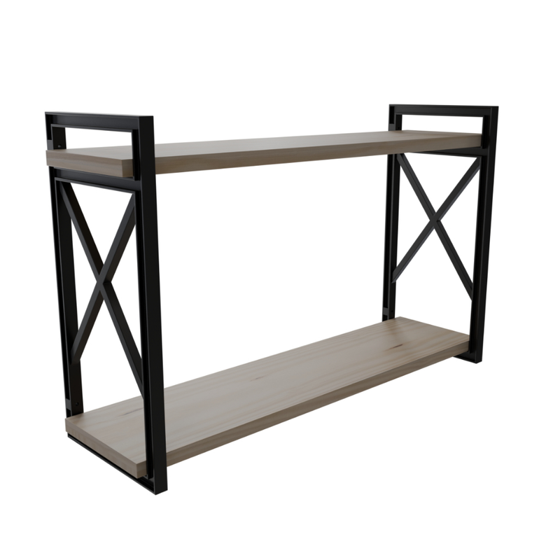 Prateleira Estilo Industrial – Madeira e Metal para Decoração Moderna